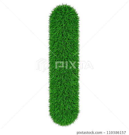 Green grass letter I, 3D rendering Green grass letter I, 3D rendering 110386157