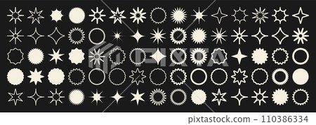 Brutalist geometric shapes, symbols. Simple primitive elements and forms. Bauhaus retro design, trendy contemporary minimalist style. Vector illustration Brutalist geometric shapes, symbols. Simple primitive elements and forms. Bauhaus retro design, trendy contemporary minimalist style. Vector illustration 110386334