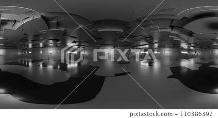 an empty Building with cubes 360 panorama vr environment map 3D render illustration an empty Building with cubes 360 panorama vr environment map 3D render illustration 110386392
