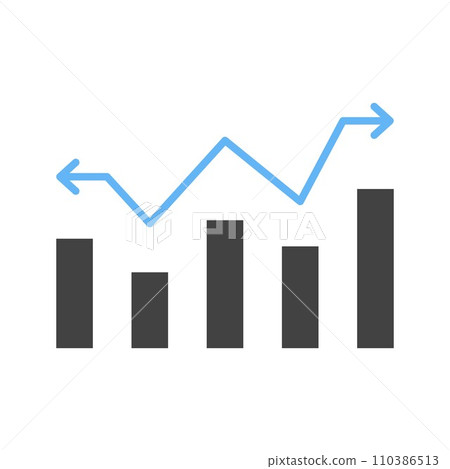 Fluctuate icon vector image. 110386513