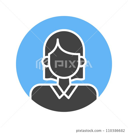 Female Profile icon vector image. Female Profile icon vector image. 110386682