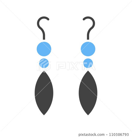 Earrings icon vector image. 110386793