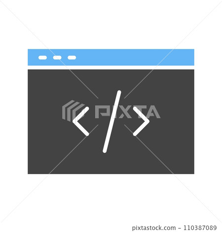 Code icon vector image. Code icon vector image. 110387089