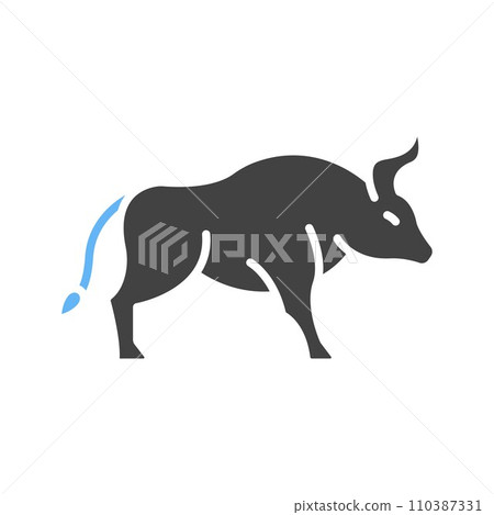 Buffalo icon vector image. 110387331