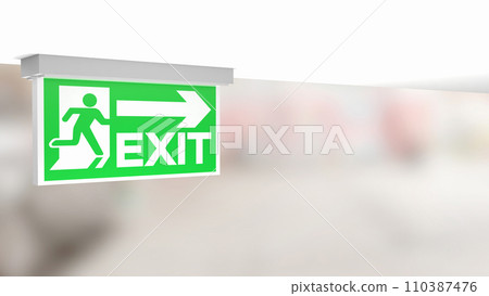 The exit sign for Background concept 3d rendering 110387476