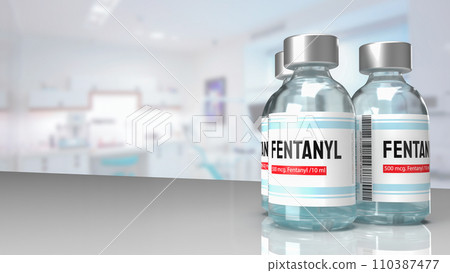 The fentanyl for medicine or drug concept 3d rendering. 110387477