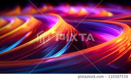 Swirling colorful light energy background "AI generated image" 110387539