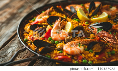 Delicious paella (AI generated) 110387928