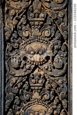 Banteay Srei ruins relief 110388208