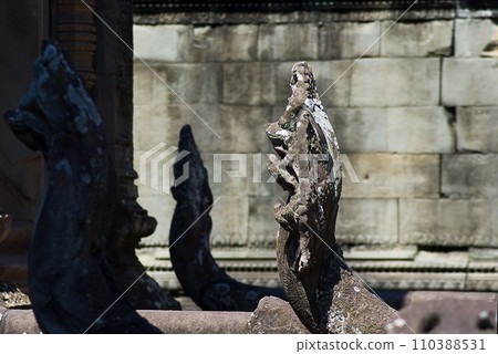 Angkor Wat ruins Naga stone statue Angkor Wat ruins Naga stone statue 110388531