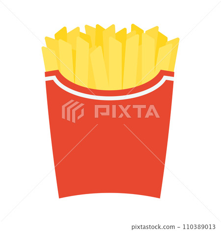 炸薯條的插圖 110389013