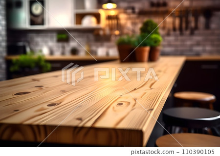 Kitchen wooden table 13 AI generated image Kitchen wooden table 13 AI generated image 110390105