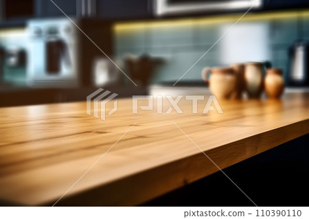 Kitchen wooden table 1 AI generated image Kitchen wooden table 1 AI generated image 110390110