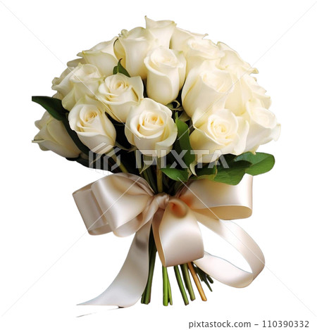 Bouquet of white roses on a white background Bouquet of white roses on a white background 110390332