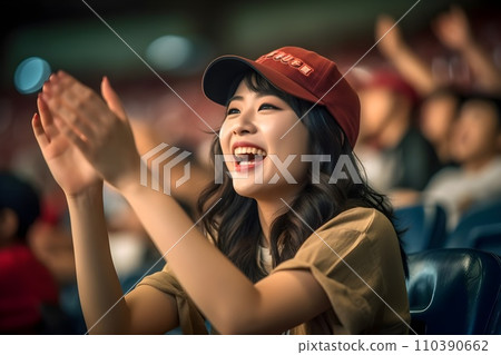 日本女子在球場為棒球歡呼 3 AI 生成的圖像 日本女子在球場為棒球歡呼 3 AI 生成的圖像 110390662