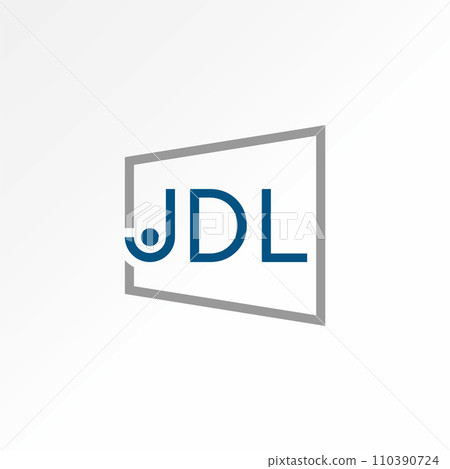 Logo design graphic concept creative premium abstract vector stock unique initial letter JDL font human line window screen Related to art happy active 110390724