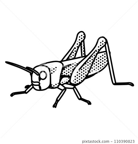 Cartoon-style Tonosama grasshopper Cartoon-style Tonosama grasshopper 110390823