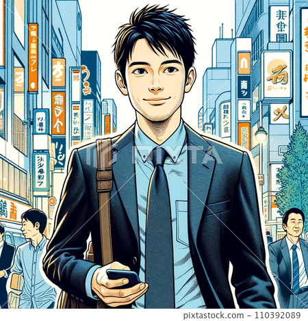 Businessman going to the sales destination Businessman going to the sales destination 110392089