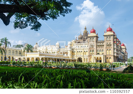 Majestic view of the Mysore Palace Majestic view of the Mysore Palace 110392557
