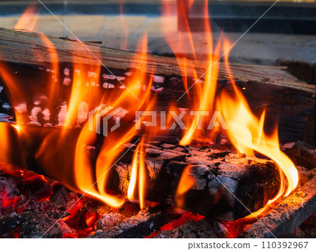 Flame, fire, fireplace image 110392967