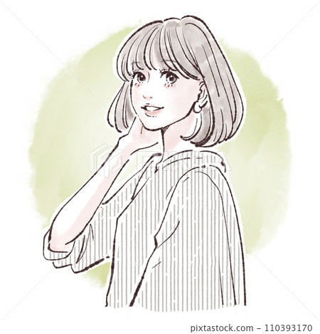 婦女和女孩插畫素材 婦女和女孩插畫素材 110393170