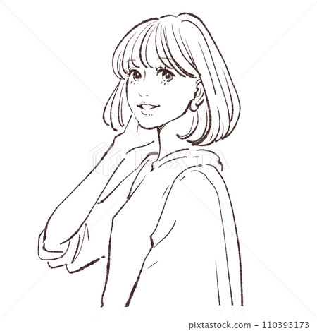 Illustration material of women and girls 110393173