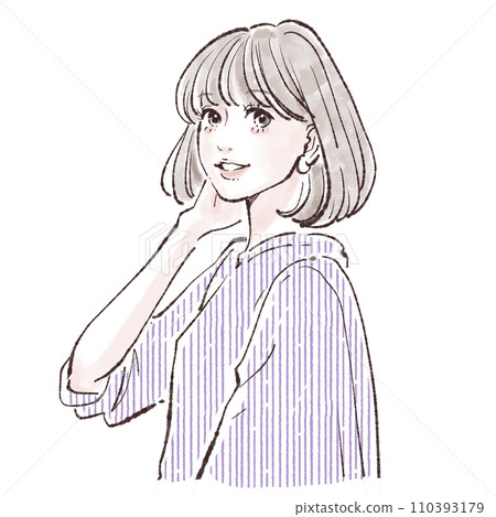 Illustration material of women and girls 110393179