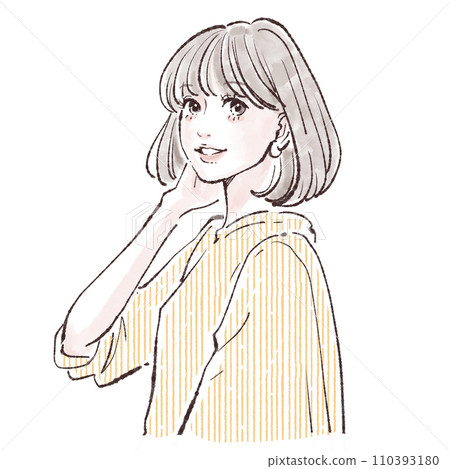 Illustration material of women and girls 110393180