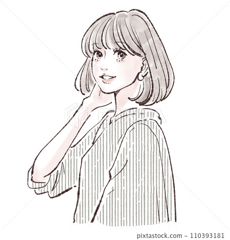 Illustration material of women and girls 110393181