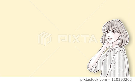 Illustration material of women and girls 110393203