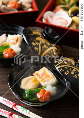 Ozoni and New Year dishes Ozoni and New Year dishes 110393309