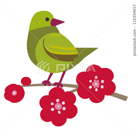 Plum blossoms and beetle Plum blossoms and beetle 110394657