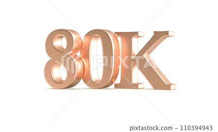 Follows Gold Number 3D Render 110394943