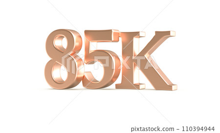 Follows Gold Number 3D Render 110394944