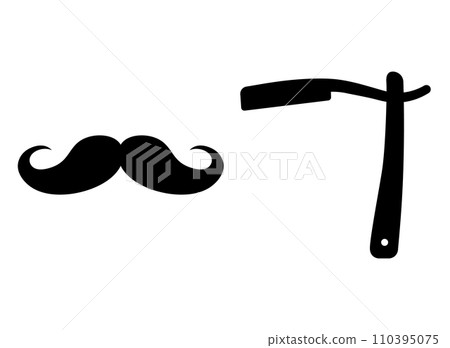 小鬍子皮革圖標 110395075