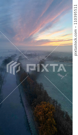 Autumnal Dawn by the Riverside Autumnal Dawn by the Riverside 110395511