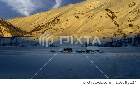 Winter snow scene 110396124