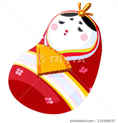 可愛的手工 Hina 娃娃插畫 110396635