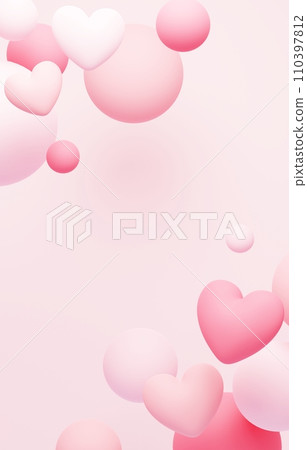 3D背景材質_heart_pink 3D背景材質_heart_pink 110397812