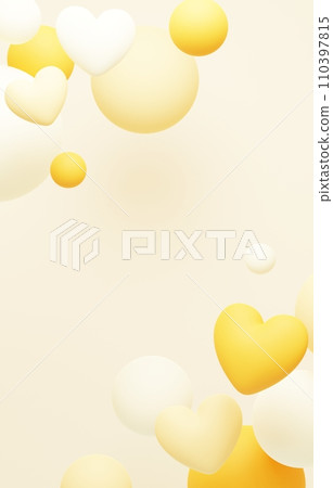 3D背景材質_heart_yellow 3D背景材質_heart_yellow 110397815