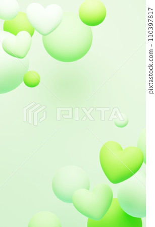 3D背景材質_heart_green 110397817