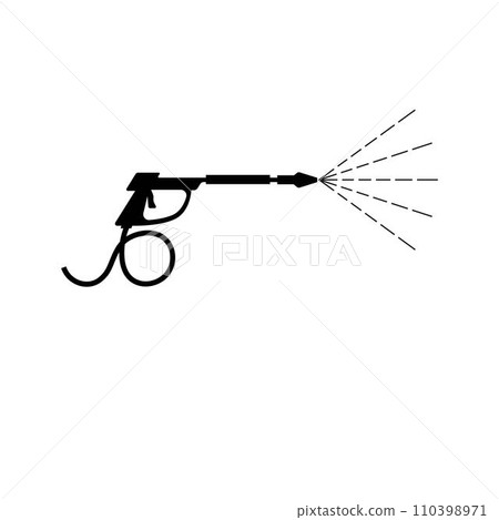 Pressure washing gun logo template 110398971