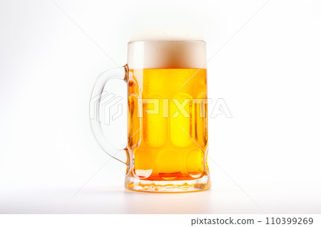 Beer in a mug on a white background. Mugs with drink like Ipa, Pale Ale, Pilsner, Porter or Stout 110399269
