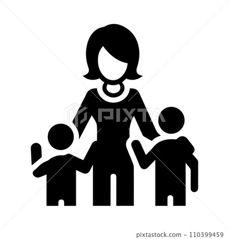 family silhouette isolated over white background editable vector illustration family silhouette isolated over white background editable vector illustration 110399459