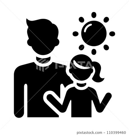 family silhouette isolated over white background editable vector illustration 110399460