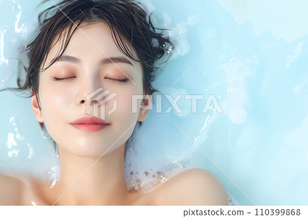 Beauty image of Asian women (head spa/skin care) "AI generated image" Beauty image of Asian women (head spa/skin care) "AI generated image" 110399868