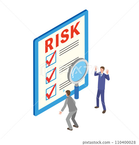 一個驚訝的人知道風險的插圖 一個驚訝的人知道風險的插圖 110400028