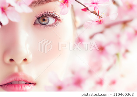 櫻花春美圖（美容/皮膚護理）“AI生成圖像” 110400368