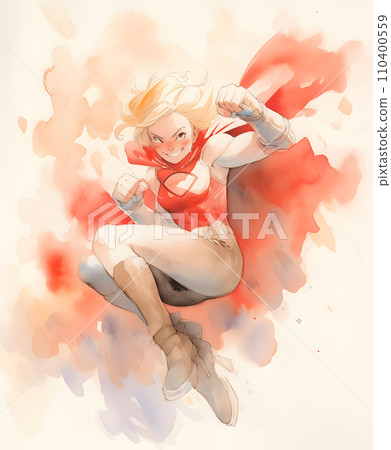 美國漫畫風格水彩風格插畫 美國漫畫風格水彩風格插畫 110400559