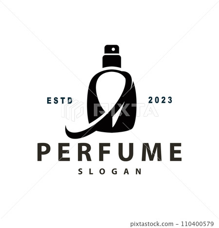 Simple minimalist perfume logo beauty product brand template perfume bottle design 110400579